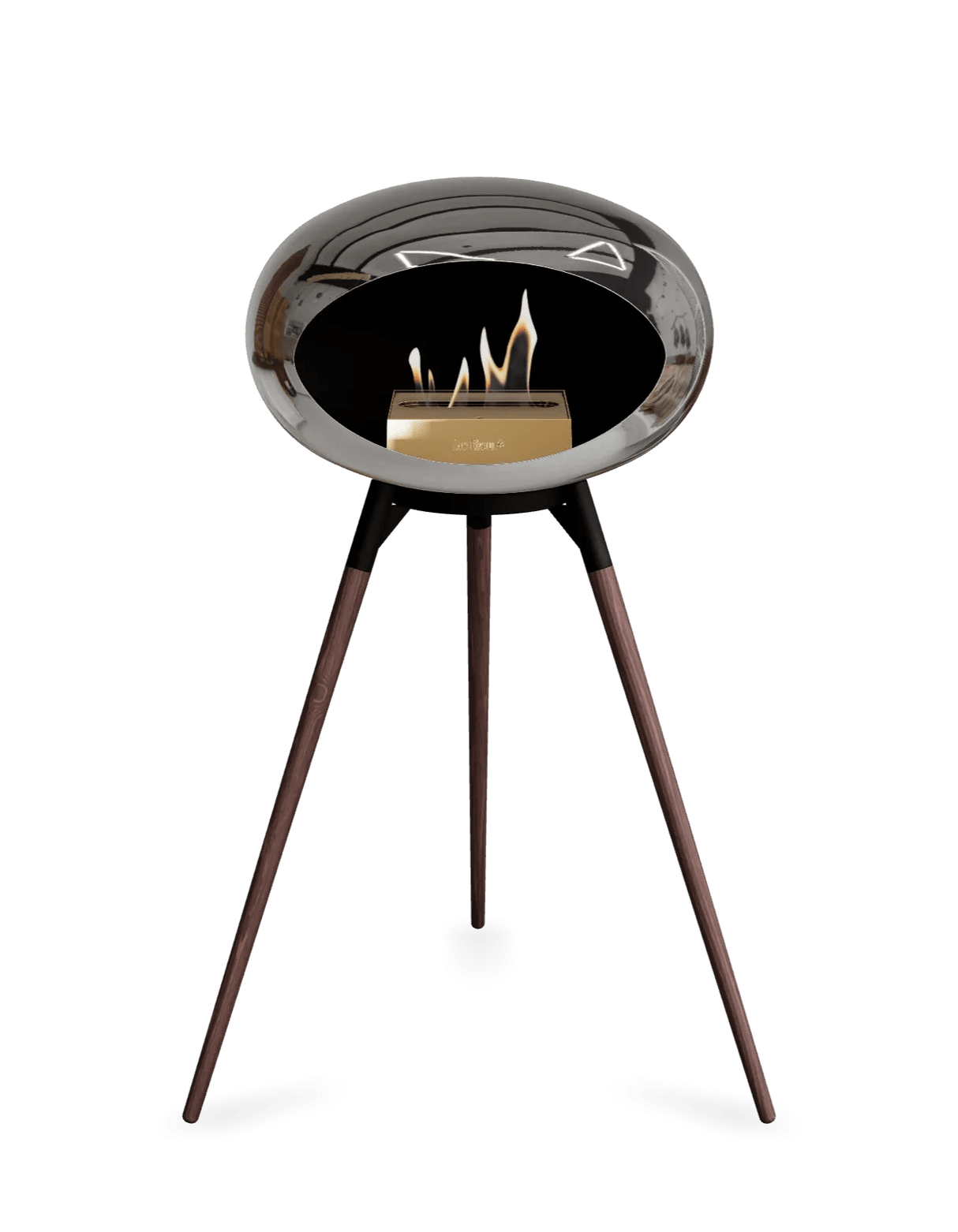 Le Feu - Dome Chromed Silver Ground Wood High - Fireplace - Majestic Patio