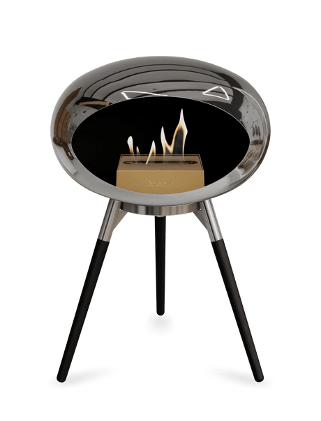 Le Feu - Dome Chromed Silver Ground Wood Low - Fireplace - Majestic Patio