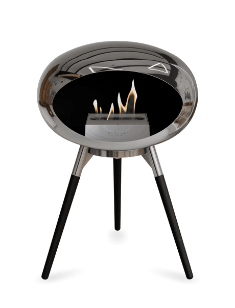 Le Feu - Dome Chromed Silver Ground Wood Low - Fireplace - Majestic Patio