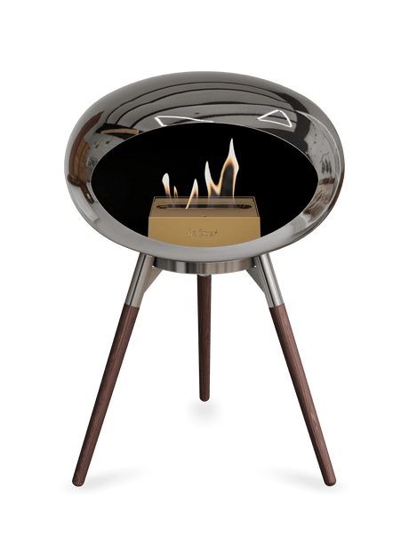 Le Feu - Dome Chromed Silver Ground Wood Low - Fireplace - Majestic Patio