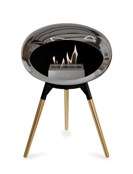 Le Feu - Dome Chromed Silver Ground Wood Low - Fireplace - Majestic Patio