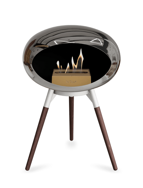 Le Feu - Dome Chromed Silver Ground Wood Low - Fireplace - Majestic Patio