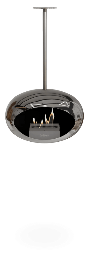 Le Feu - Dome Chromed Silver Sky Indoor/Outdoor - Fireplace - Majestic Patio