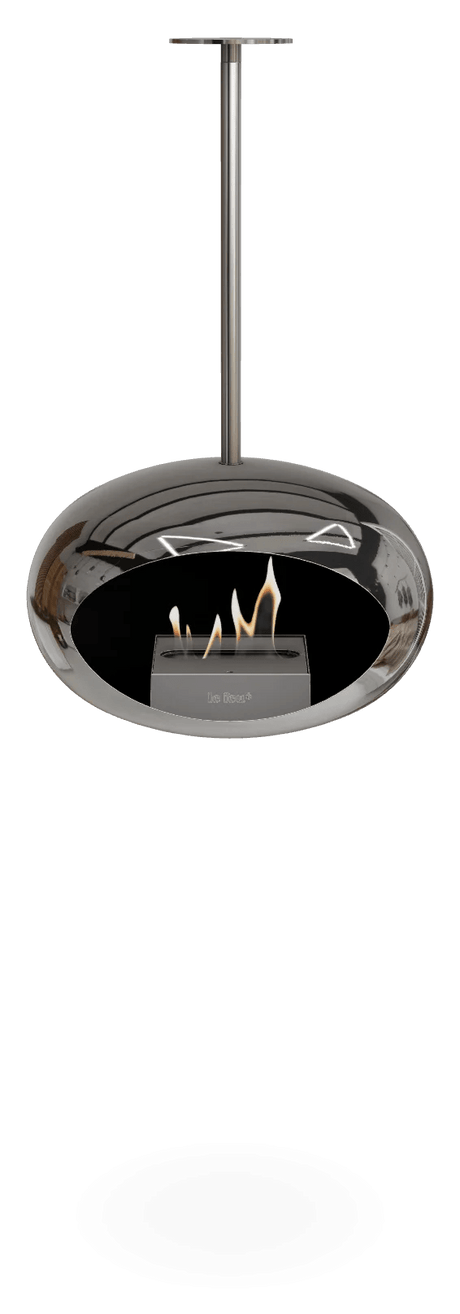 Le Feu - Dome Chromed Silver Sky Indoor/Outdoor - Fireplace - Majestic Patio