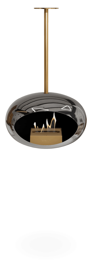 Le Feu - Dome Chromed Silver Sky Indoor/Outdoor - Fireplace - Majestic Patio