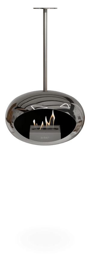 Le Feu - Dome Chromed Silver Sky Indoor/Outdoor - Fireplace - Majestic Patio