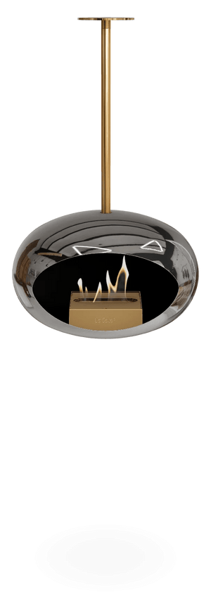 Le Feu - Dome Chromed Silver Sky Indoor/Outdoor - Fireplace - Majestic Patio