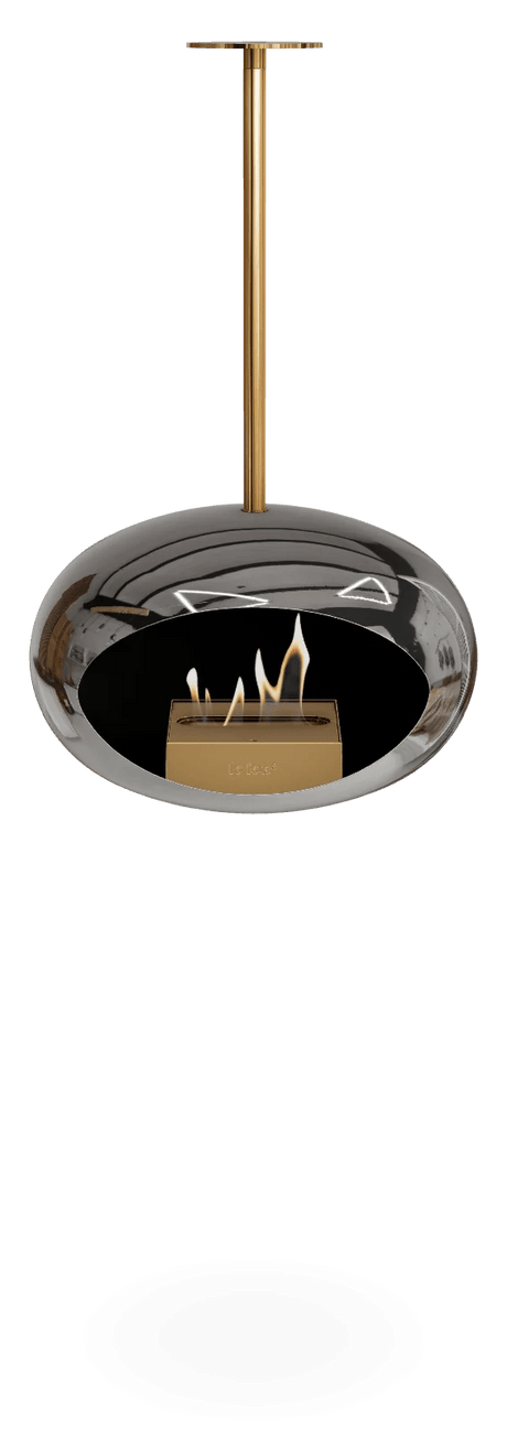 Le Feu - Dome Chromed Silver Sky Indoor/Outdoor - Fireplace - Majestic Patio