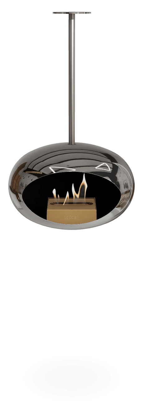 Le Feu - Dome Chromed Silver Sky Indoor/Outdoor - Fireplace - Majestic Patio