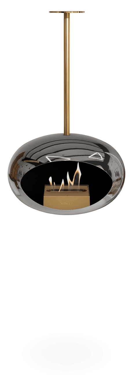 Le Feu - Dome Chromed Silver Sky Indoor/Outdoor - Fireplace - Majestic Patio