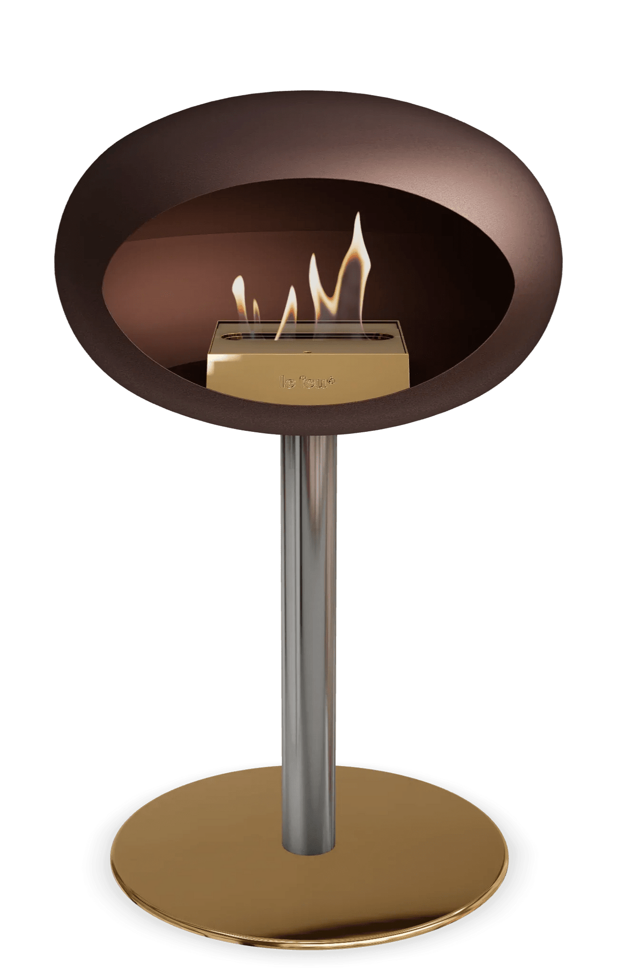 Le Feu - Dome Mocca Ground Steel Low Pole - Fireplace - Majestic Patio