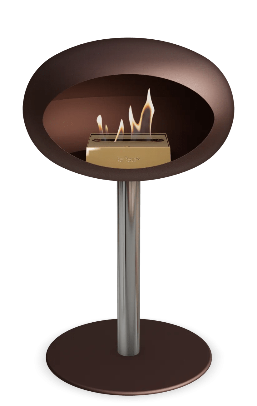 Le Feu - Dome Mocca Ground Steel Low Pole - Fireplace - Majestic Patio