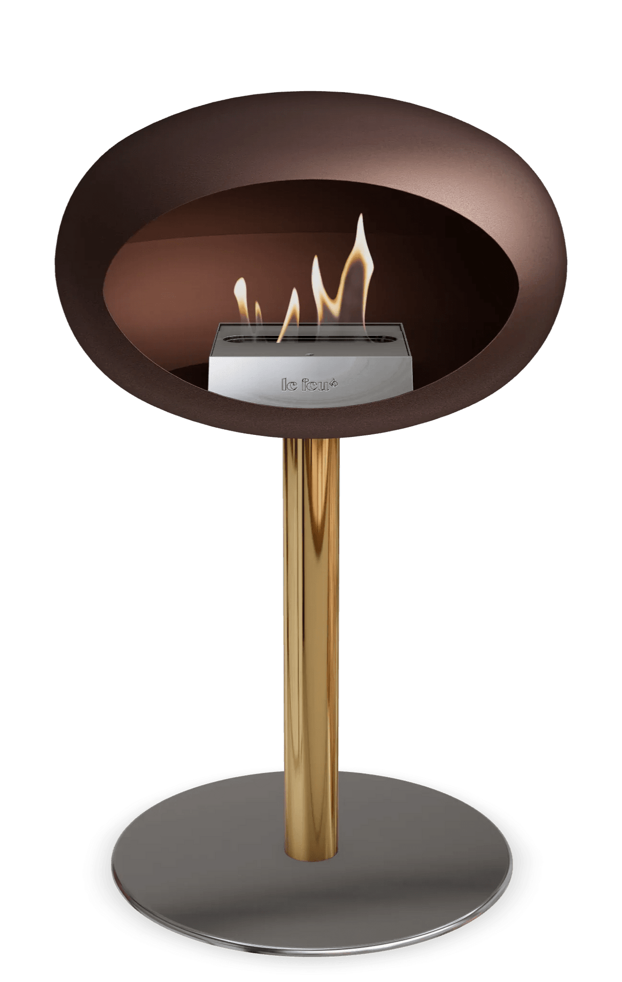 Le Feu - Dome Mocca Ground Steel Low Pole - Fireplace - Majestic Patio