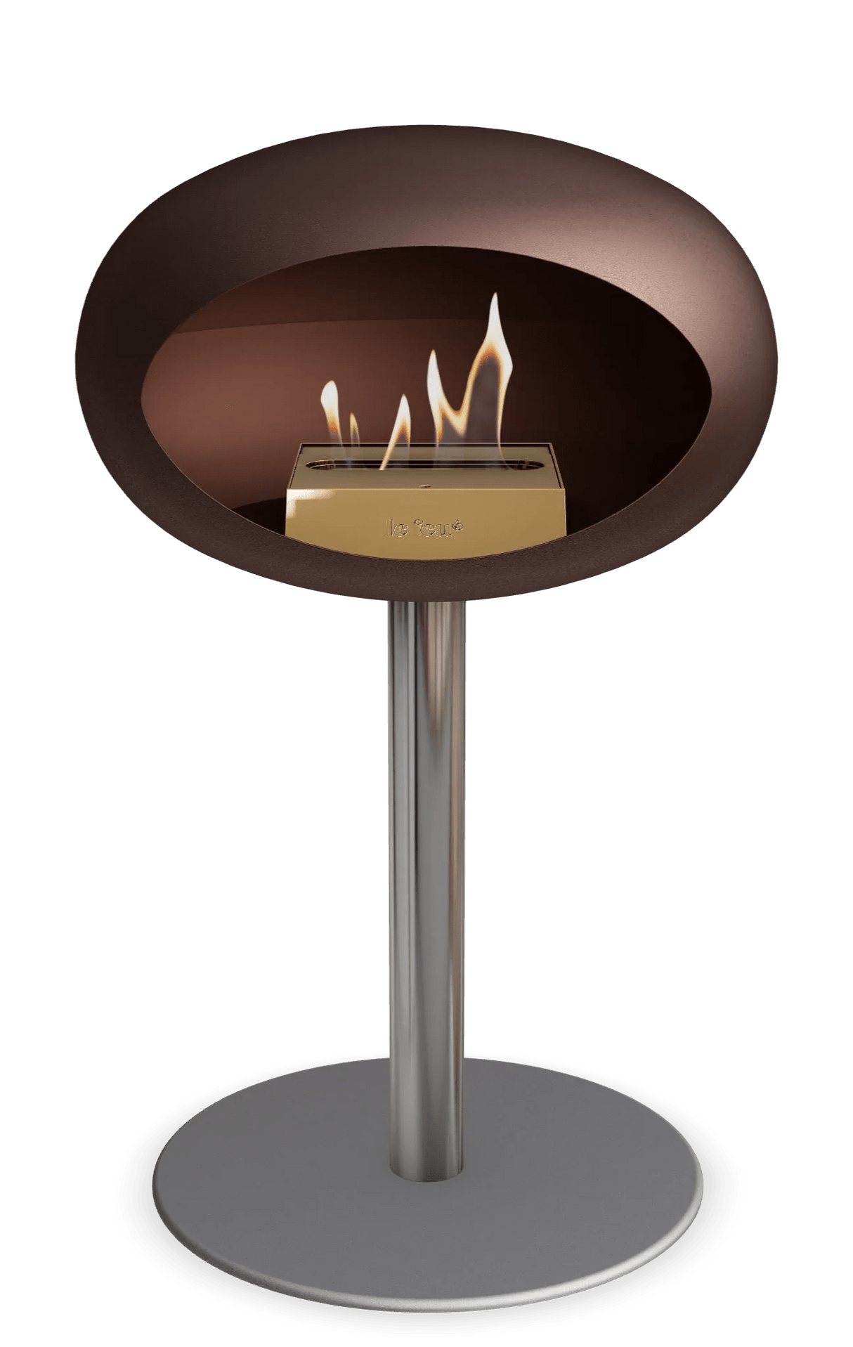 Le Feu - Dome Mocca Ground Steel Low Pole - Fireplace - Majestic Patio