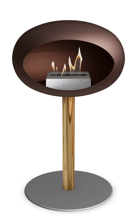 Le Feu - Dome Mocca Ground Steel Low Pole - Fireplace - Majestic Patio