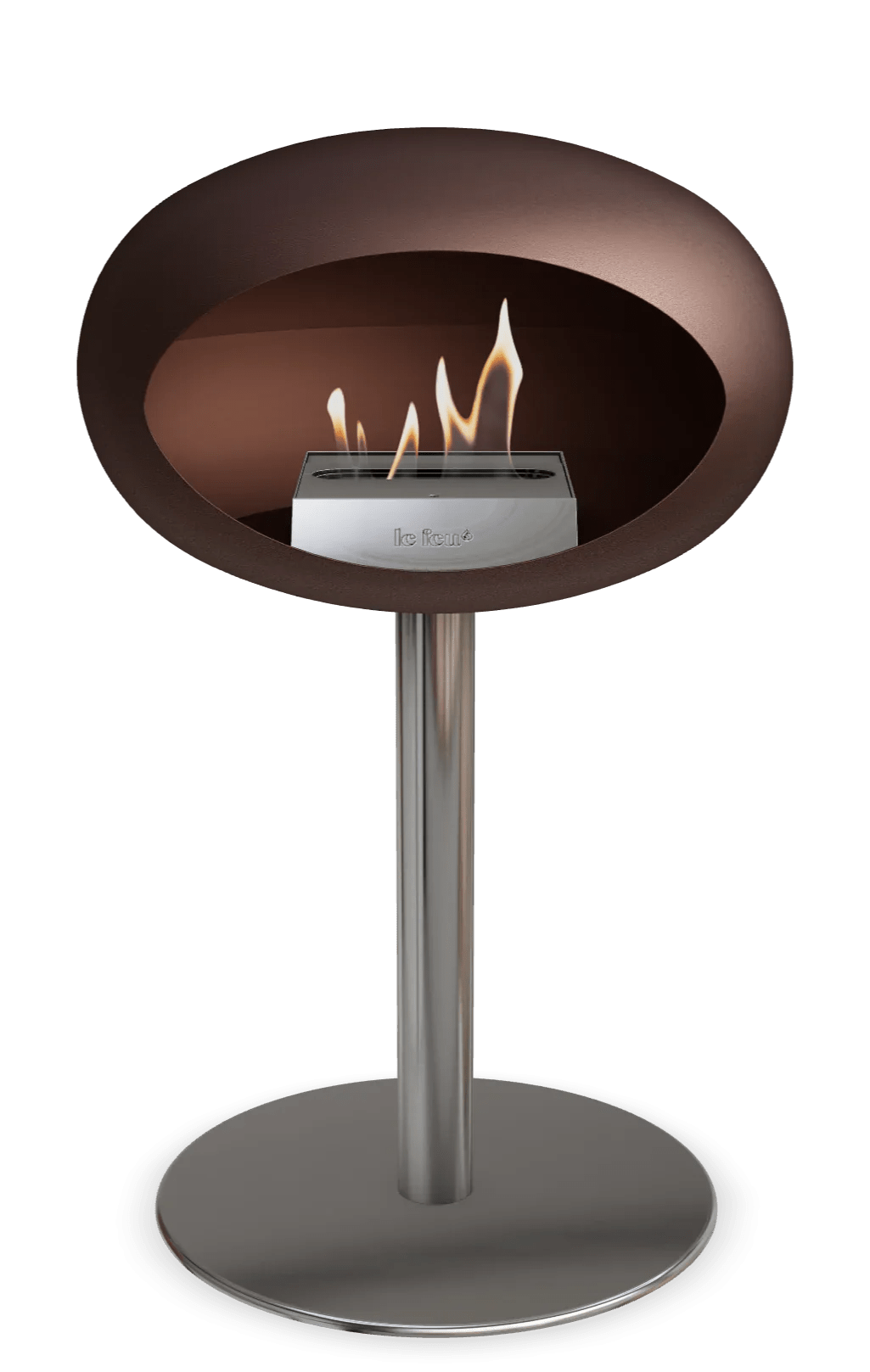 Le Feu - Dome Mocca Ground Steel Low Pole - Fireplace - Majestic Patio