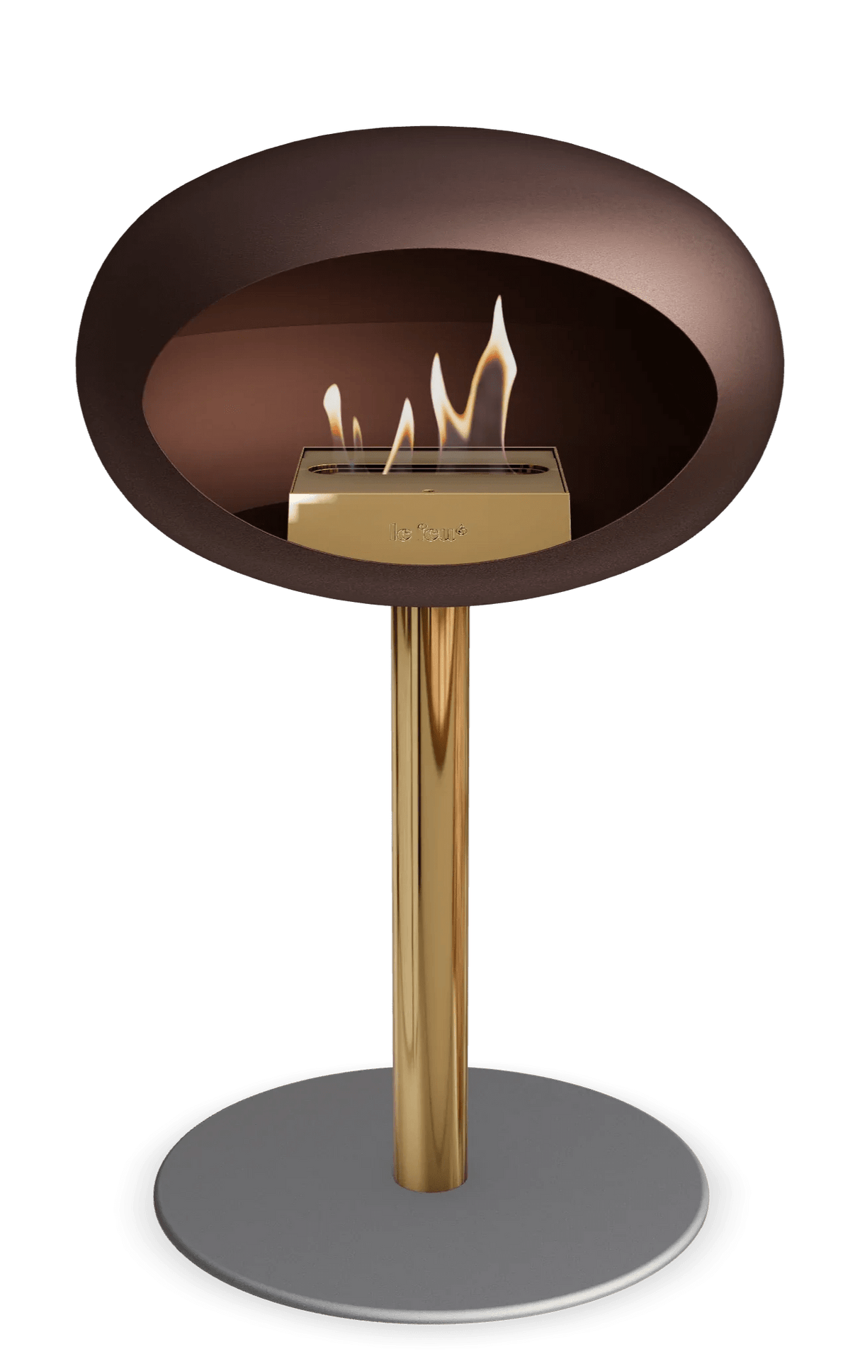 Le Feu - Dome Mocca Ground Steel Low Pole - Fireplace - Majestic Patio