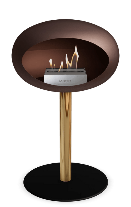 Le Feu - Dome Mocca Ground Steel Low Pole - Fireplace - Majestic Patio