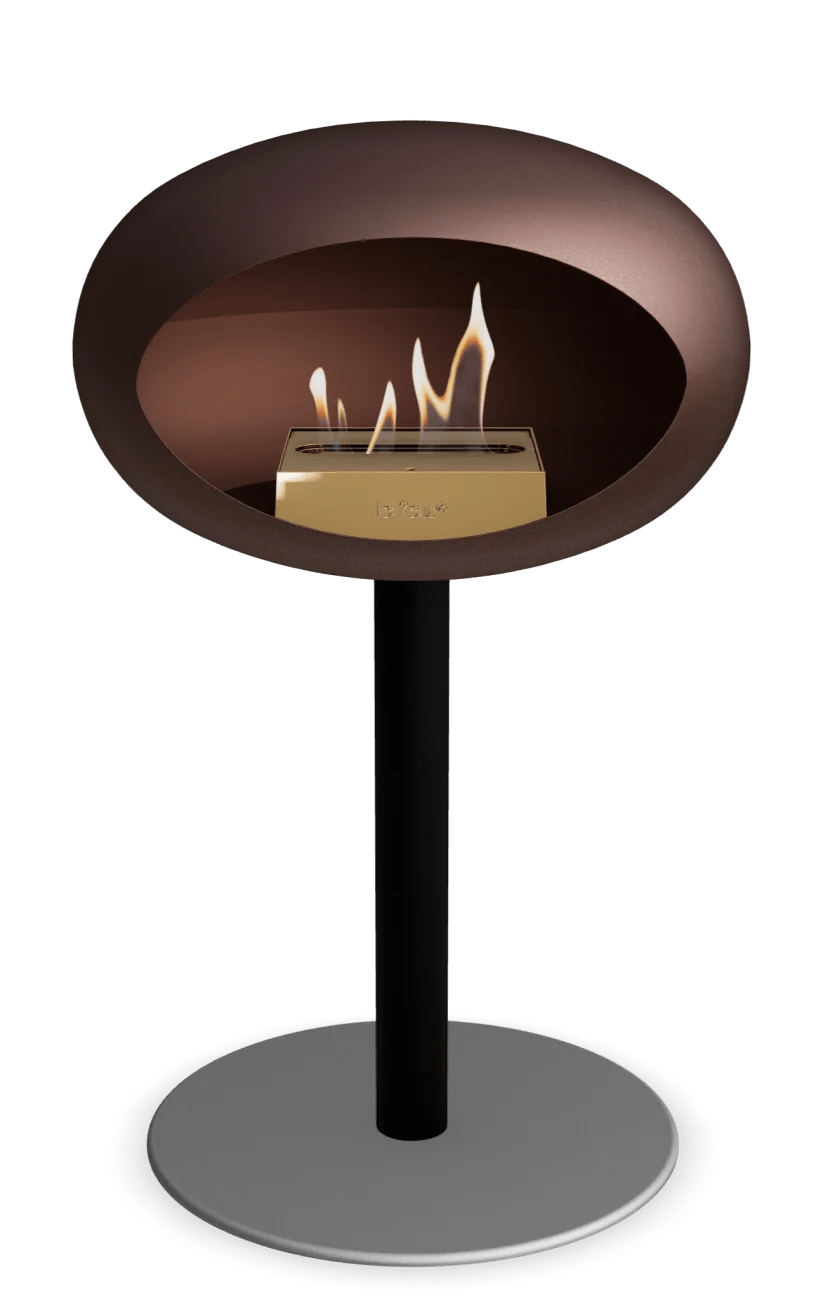 Le Feu - Dome Mocca Ground Steel Low Pole - Fireplace - Majestic Patio