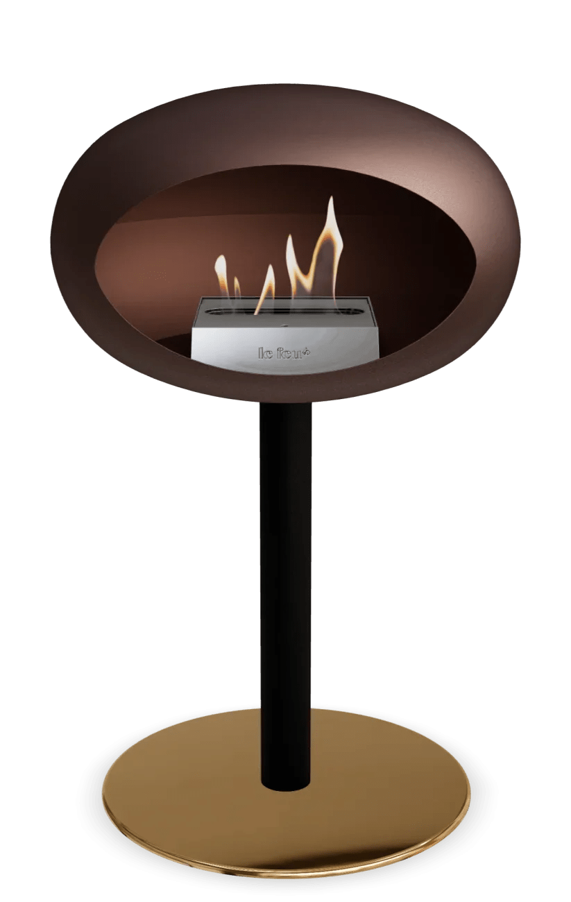 Le Feu - Dome Mocca Ground Steel Low Pole - Fireplace - Majestic Patio