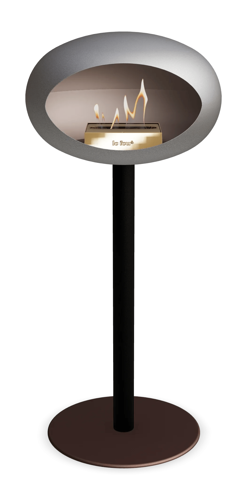 Le Feu - Dome Nickel Ground Steel High Pole - Fireplace - Majestic Patio