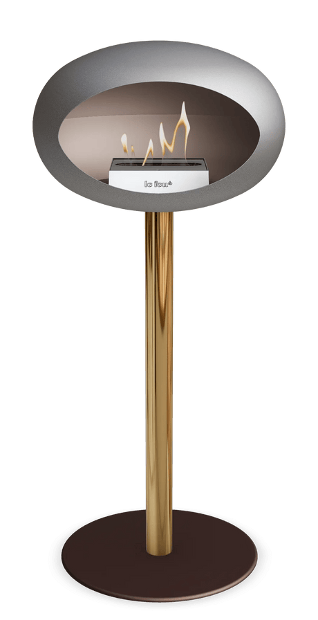 Le Feu - Dome Nickel Ground Steel High Pole - Fireplace - Majestic Patio