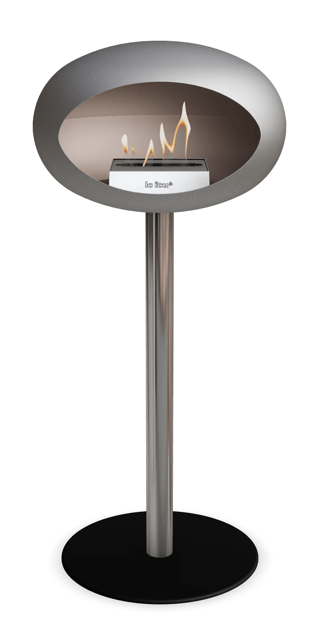 Le Feu - Dome Nickel Ground Steel High Pole - Fireplace - Majestic Patio