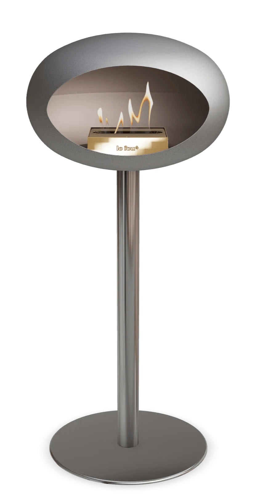 Le Feu - Dome Nickel Ground Steel High Pole - Fireplace - Majestic Patio