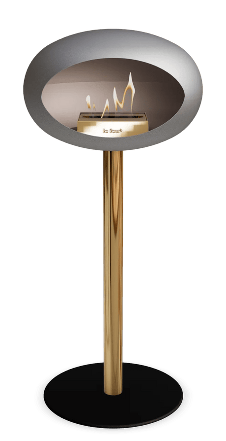 Le Feu - Dome Nickel Ground Steel High Pole - Fireplace - Majestic Patio