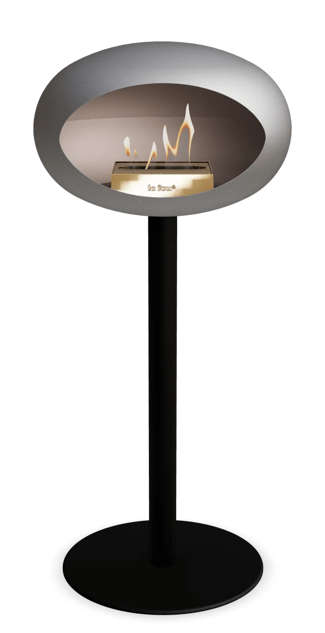 Le Feu - Dome Nickel Ground Steel High Pole - Fireplace - Majestic Patio