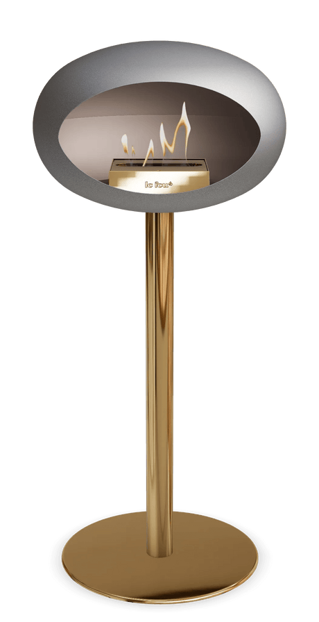 Le Feu - Dome Nickel Ground Steel High Pole - Fireplace - Majestic Patio