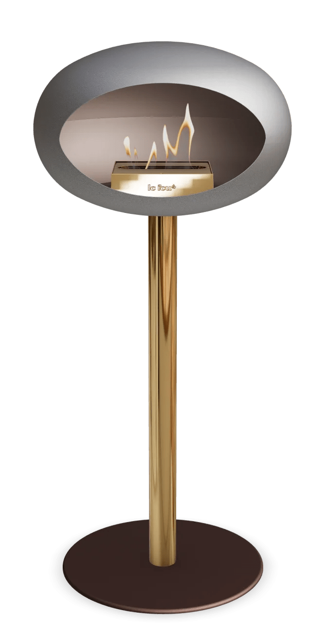 Le Feu - Dome Nickel Ground Steel High Pole - Fireplace - Majestic Patio