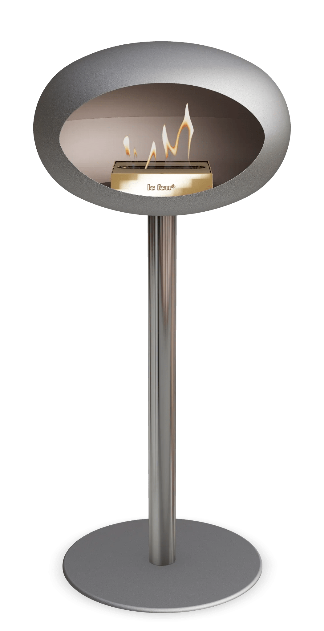 Le Feu - Dome Nickel Ground Steel High Pole - Fireplace - Majestic Patio