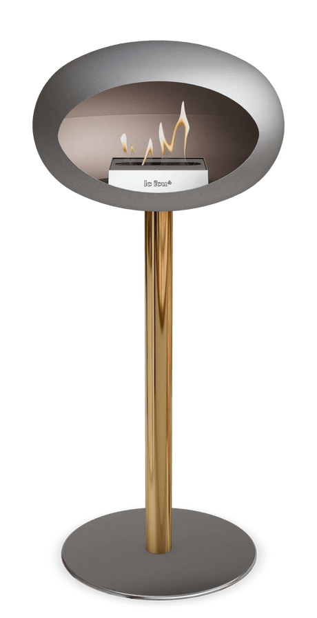 Le Feu - Dome Nickel Ground Steel High Pole - Fireplace - Majestic Patio