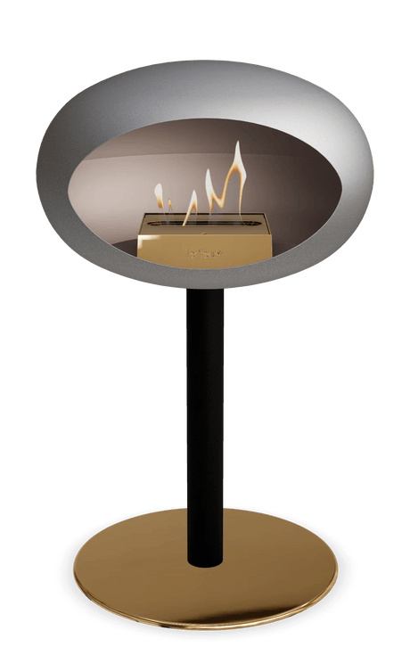 Le Feu - Dome Nickel Ground Steel Low Pole - Fireplace - Majestic Patio