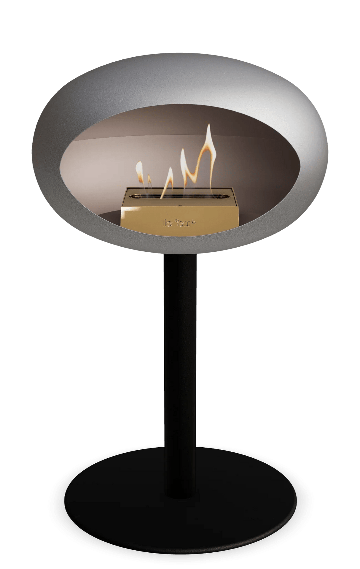 Le Feu - Dome Nickel Ground Steel Low Pole - Fireplace - Majestic Patio