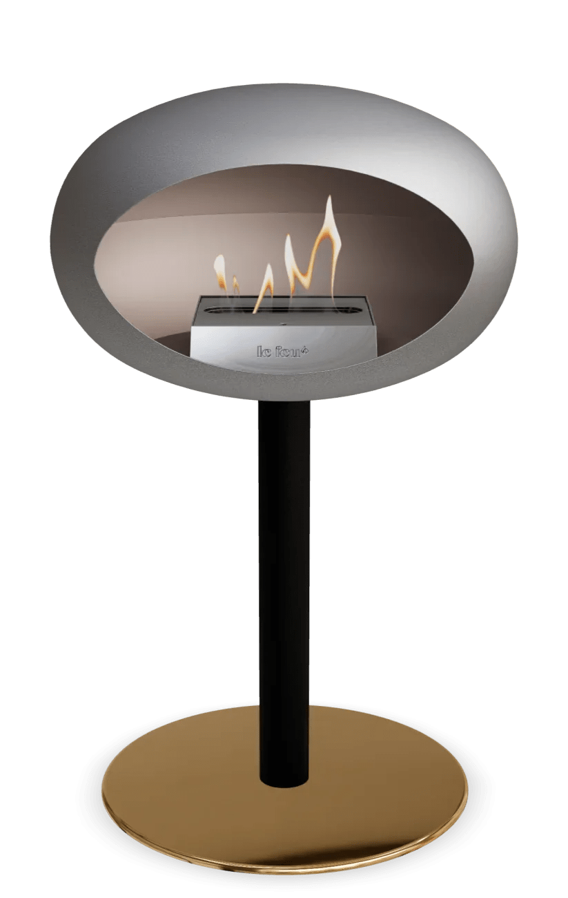 Le Feu - Dome Nickel Ground Steel Low Pole - Fireplace - Majestic Patio