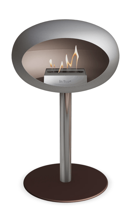 Le Feu - Dome Nickel Ground Steel Low Pole - Fireplace - Majestic Patio