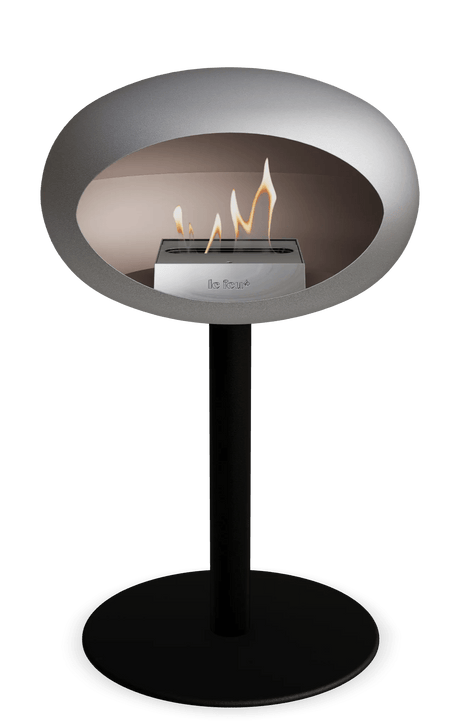 Le Feu - Dome Nickel Ground Steel Low Pole - Fireplace - Majestic Patio