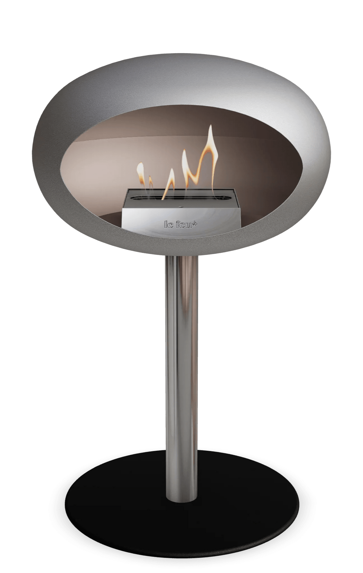 Le Feu - Dome Nickel Ground Steel Low Pole - Fireplace - Majestic Patio