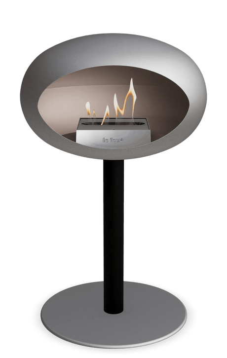 Le Feu - Dome Nickel Ground Steel Low Pole - Fireplace - Majestic Patio