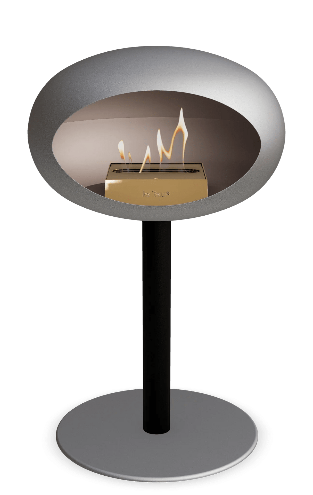 Le Feu - Dome Nickel Ground Steel Low Pole - Fireplace - Majestic Patio