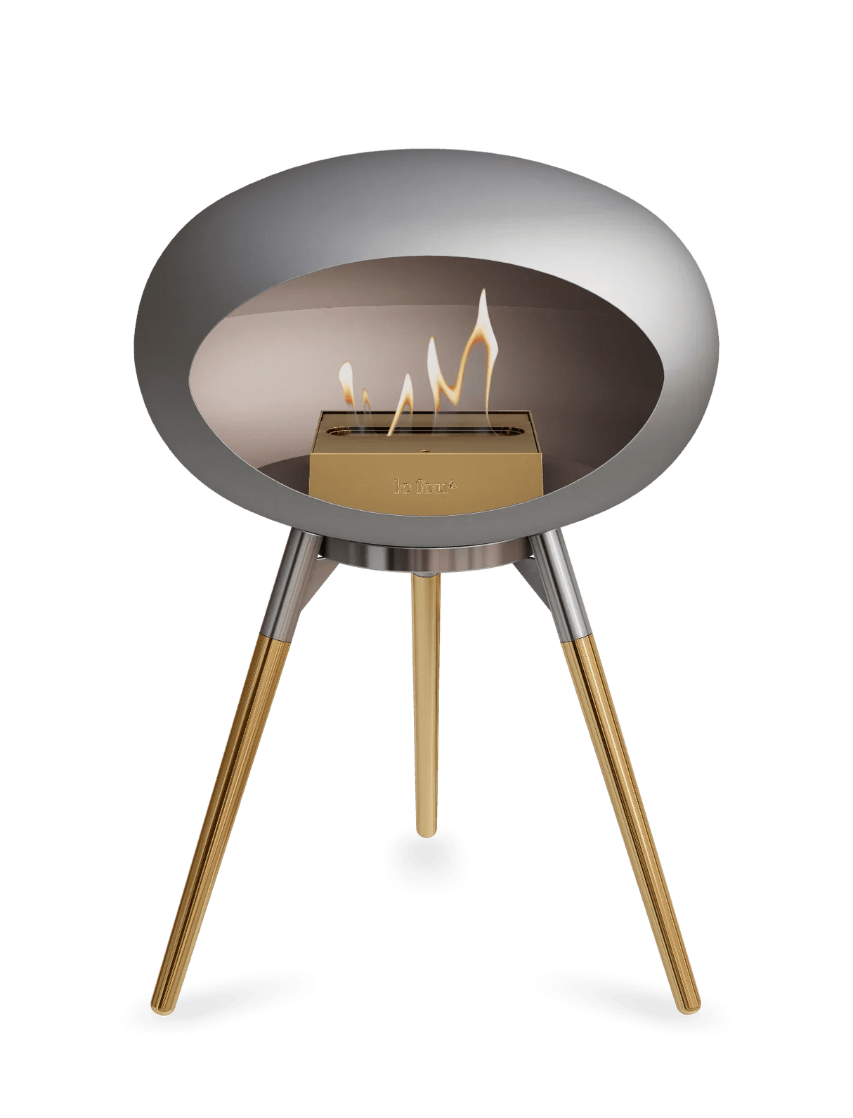 Le Feu - Dome Nickel Ground Wood Low - Fireplace - Majestic Patio