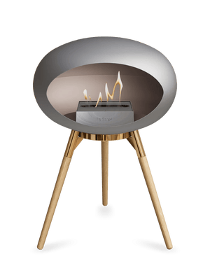 Le Feu - Dome Nickel Ground Wood Low - Fireplace - Majestic Patio