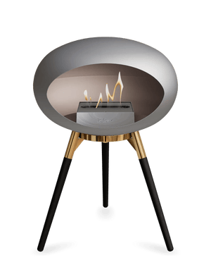 Le Feu - Dome Nickel Ground Wood Low - Fireplace - Majestic Patio