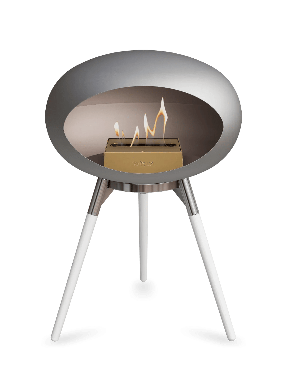 Le Feu - Dome Nickel Ground Wood Low - Fireplace - Majestic Patio