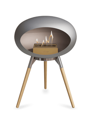 Le Feu - Dome Nickel Ground Wood Low - Fireplace - Majestic Patio