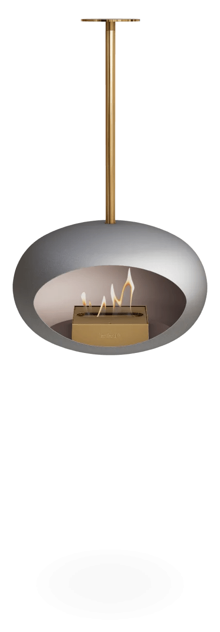 Le Feu - Dome Nickel Sky Indoor/Outdoor - Fireplace - Majestic Patio