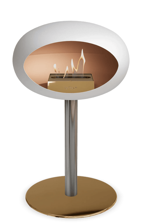 Le Feu - Dome White Ground Steel Low Pole - Fireplace - Majestic Patio