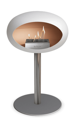 Le Feu - Dome White Ground Steel Low Pole - Fireplace - Majestic Patio